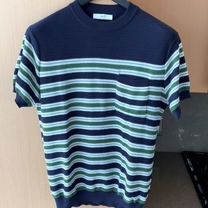Mr Porter s/s sweater knit t-shirt with pocket